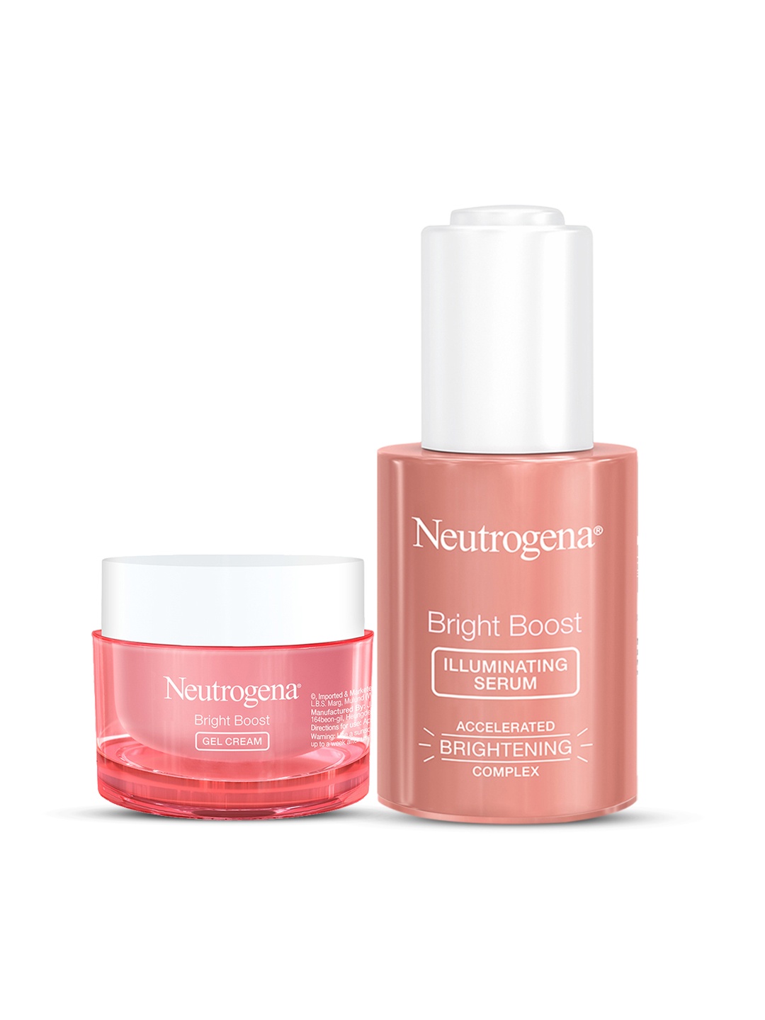 

Neutrogena Set of Bright Boost Gel Cream 15g & Illuminating Serum 30ml, Pink