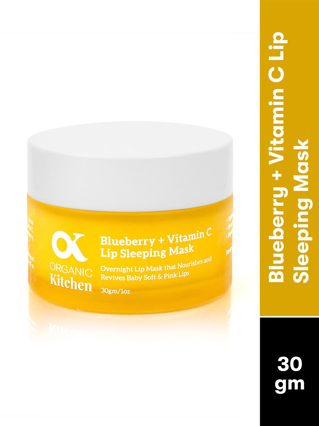 

Organic Kitchen Blueberry & Vitamin C Lip Sleeping Mask - 30 gm, Yellow