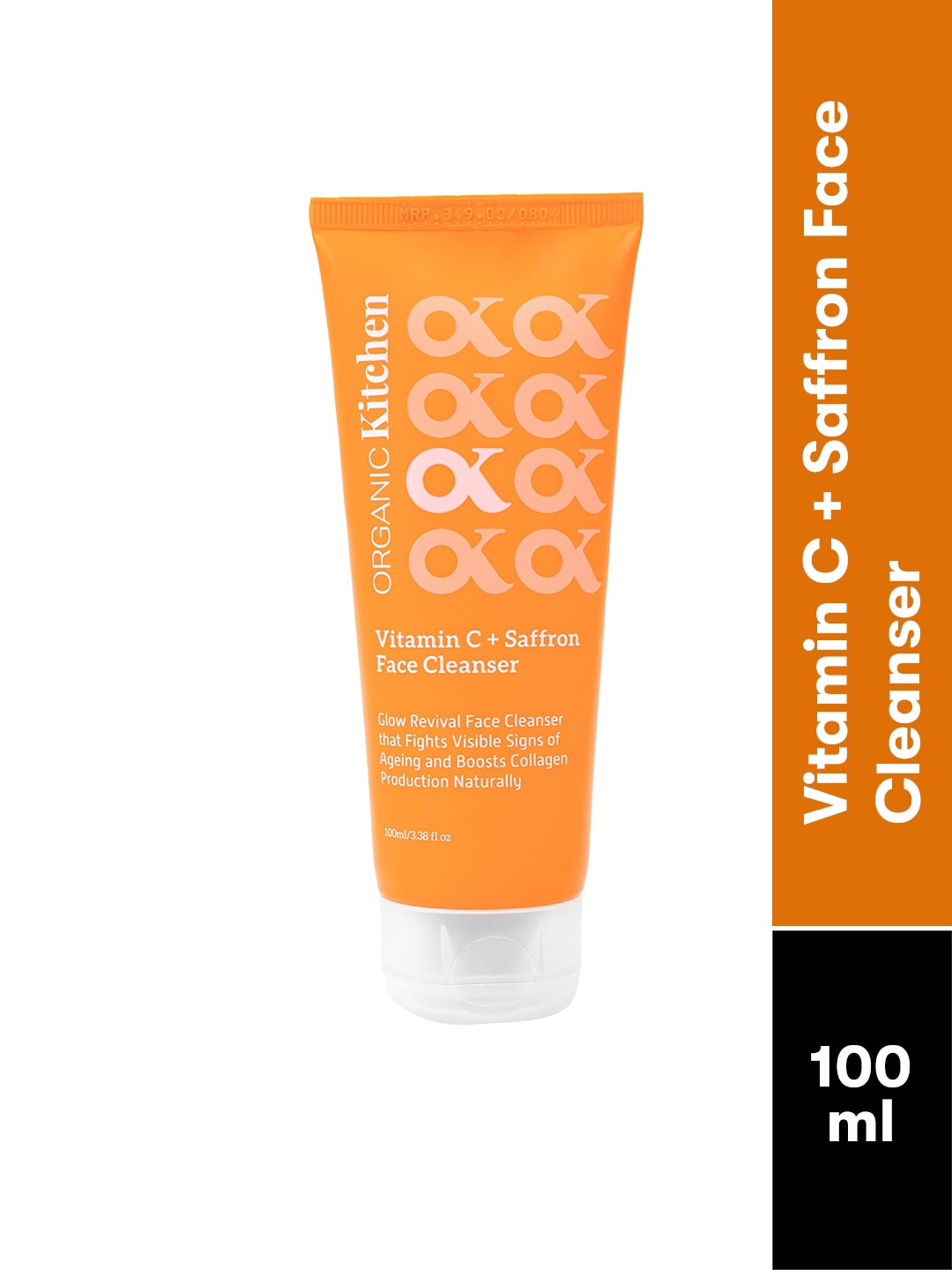 

Organic Kitchen Vitamin C & Saffron Face Cleanser with Ginger Extract - 100 ml, Orange