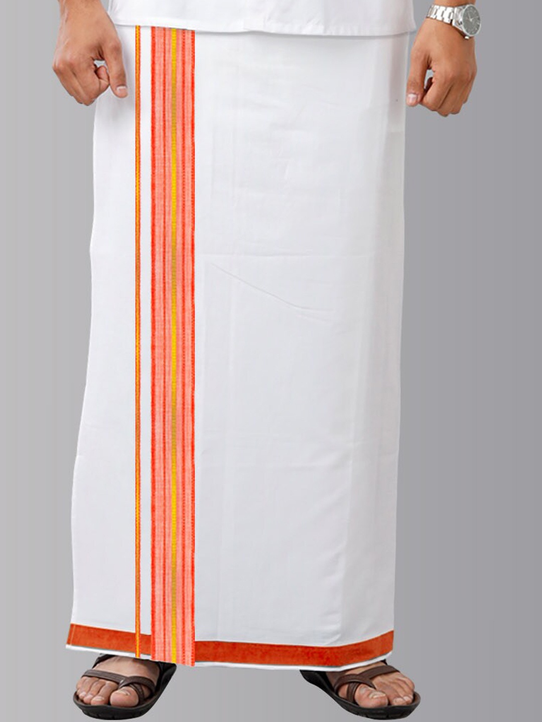 

Ramraj Adjustable Double Layer Pure Cotton Dhotis, White
