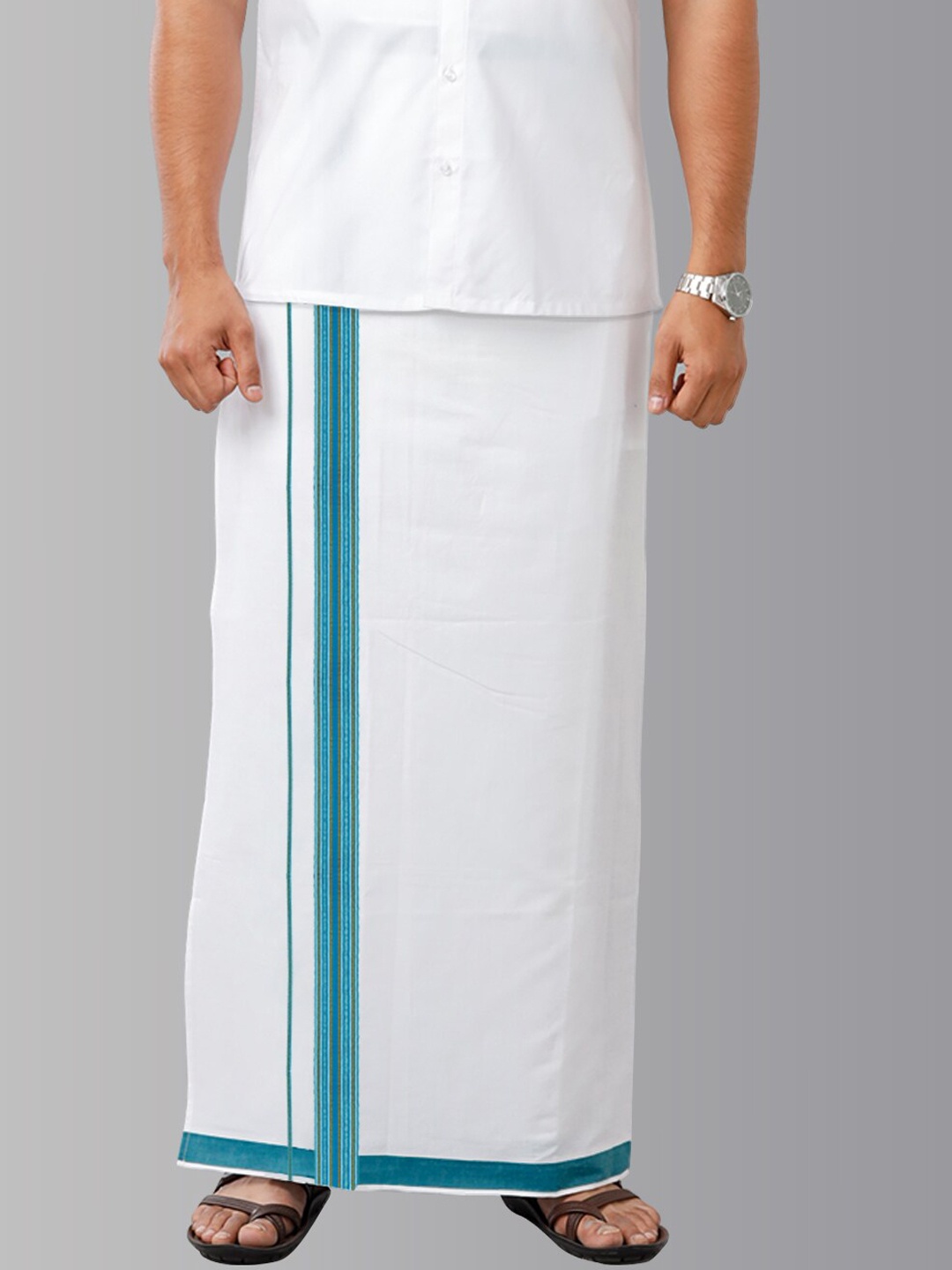 

Ramraj Adjustable Single Layer Pure Cotton Dhoti, White