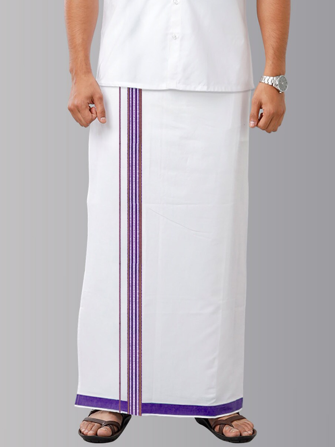 

Ramraj Adjustable Single Layer Pure Cotton Dhoti, White