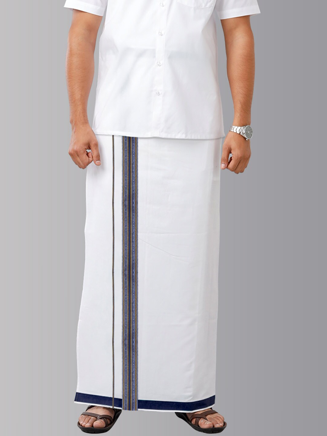 

Ramraj Adjustable Single Layer Pure Cotton Dhoti, White