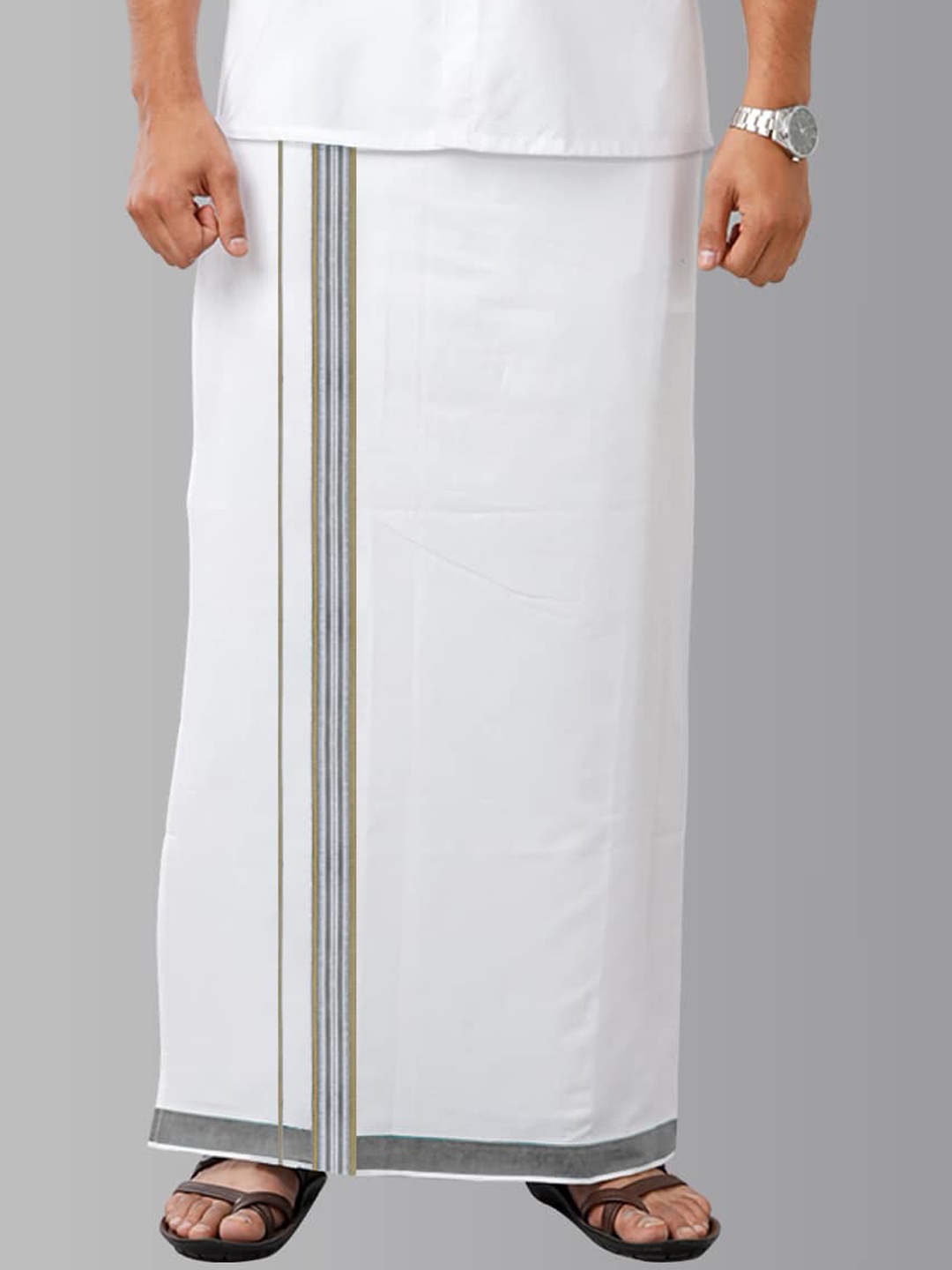 

Ramraj Adjustable Single Layer Pure Cotton Dhoti, White