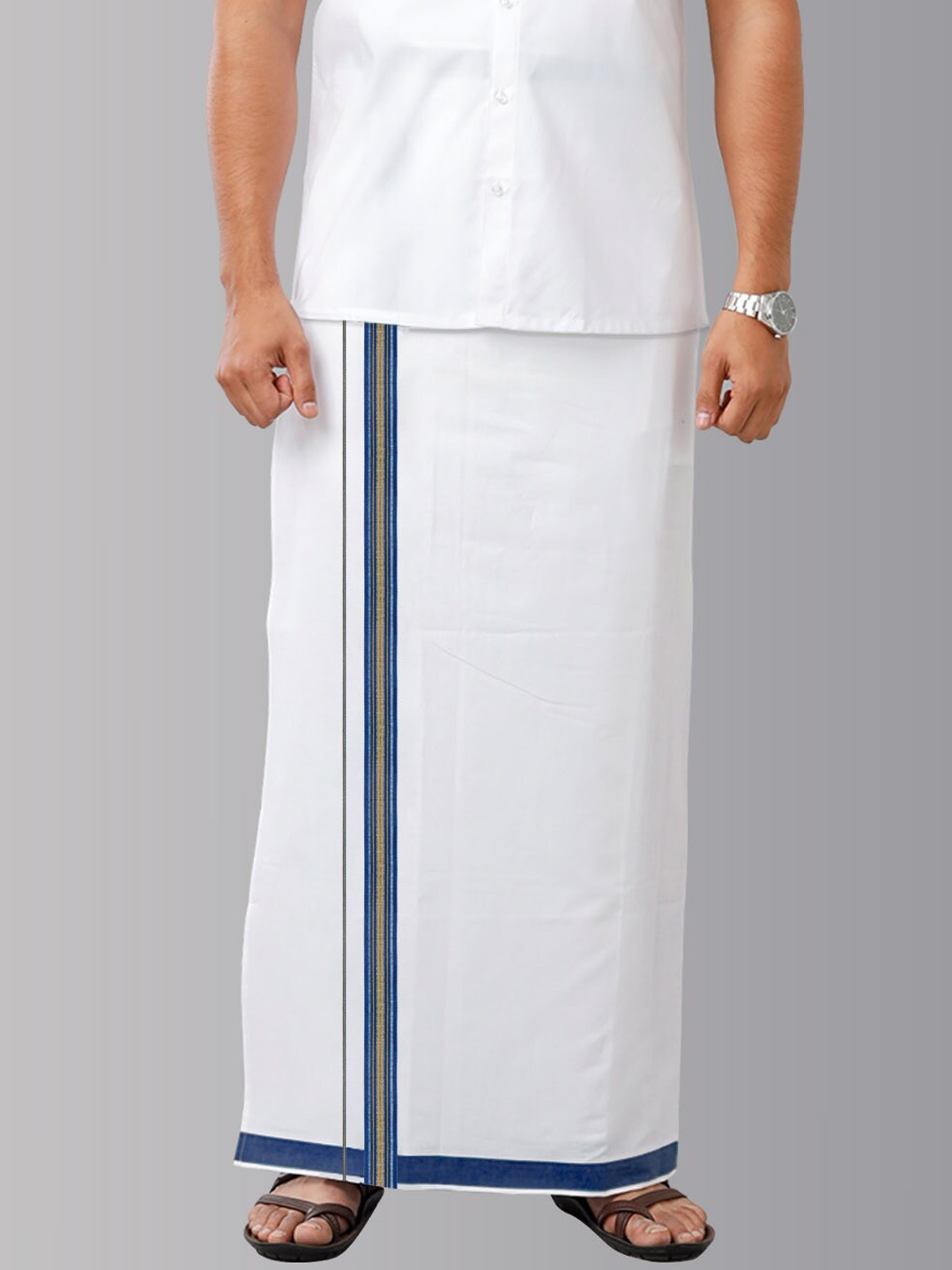

Ramraj Adjustable Single Layer Pure Cotton Dhoti, White