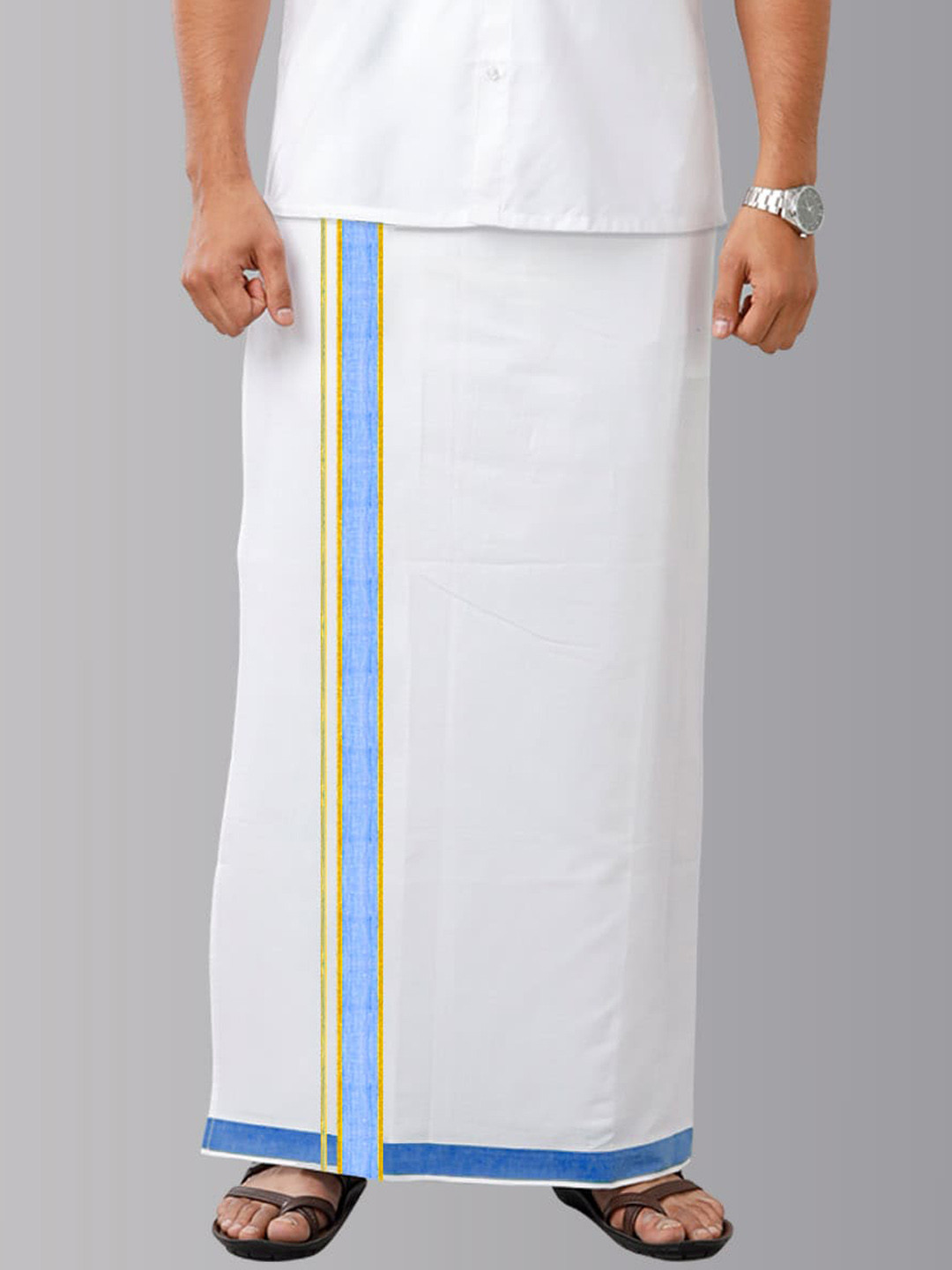 

Ramraj Adjustable Double Layer Pure Cotton Dhoti, White