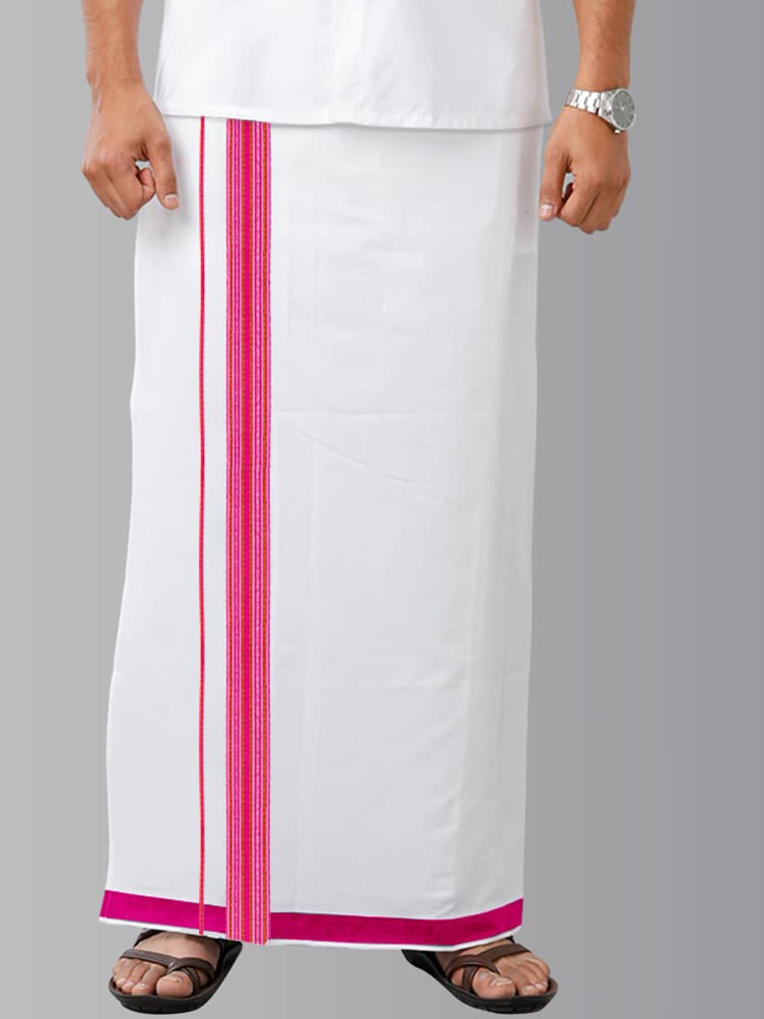 

Ramraj Adjustable Single Layer Pure Cotton Dhoti, White