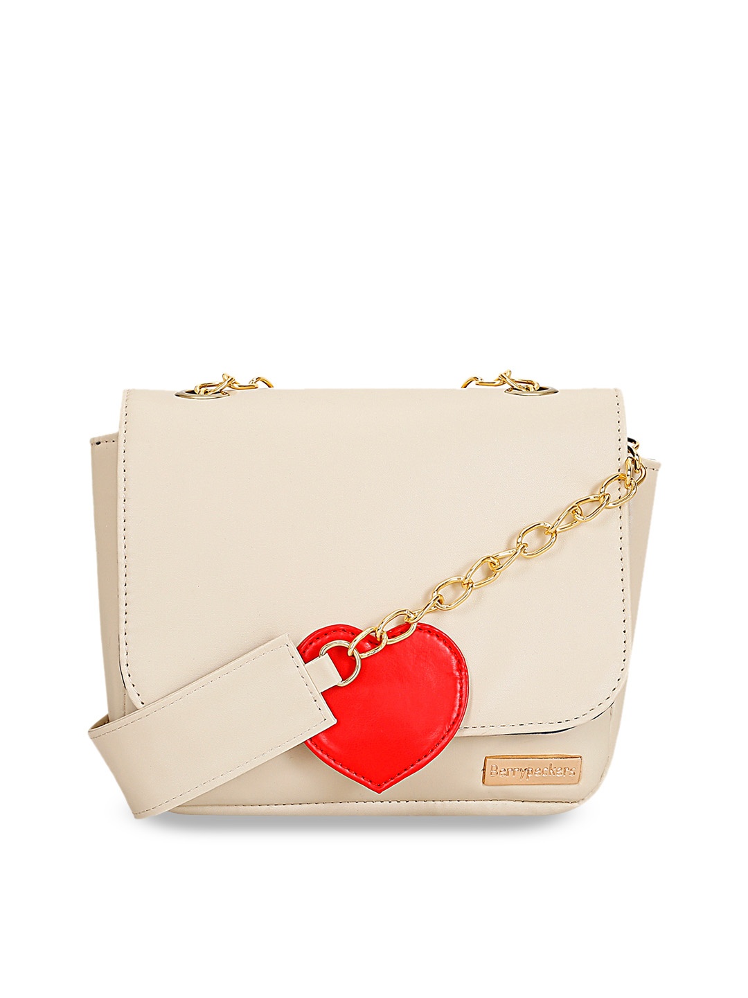 

Berrypeckers Textured Bucket Sling Bag, Beige