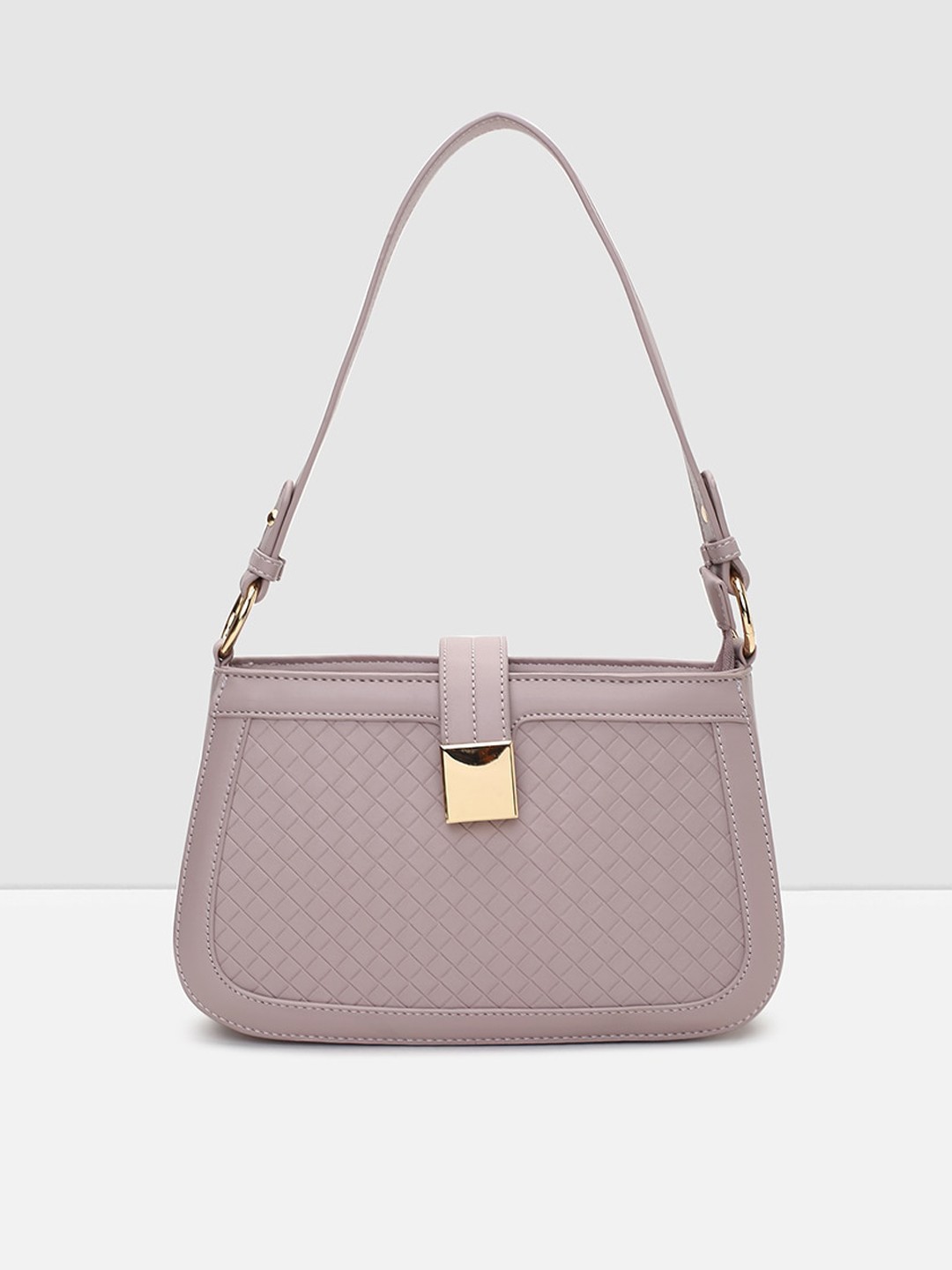 

max Textured Swagger Shoulder Bag, Purple