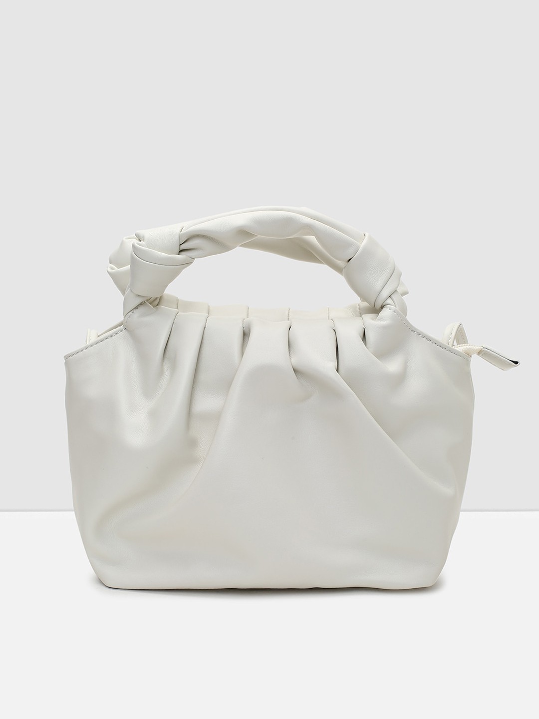 

max Textured Structured Handheld Bag, White