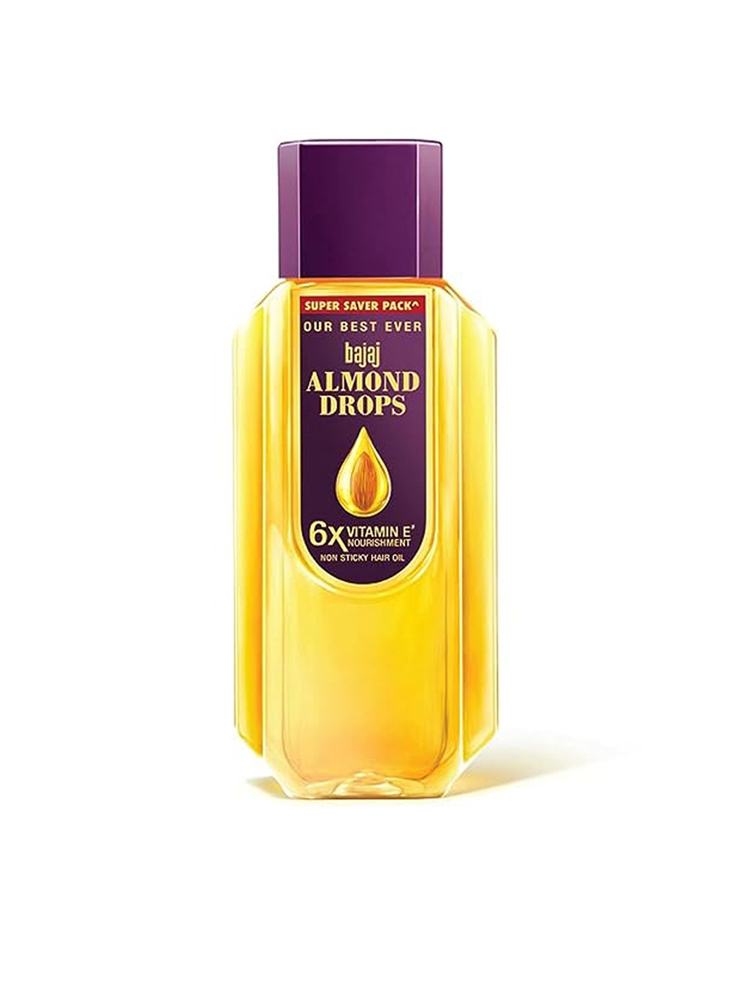 

BAJAJ CONSUMER CARE Almond Drops 6X Vitamin E Nourishment Non-Sticky Hair Oil - 625ml, Gold