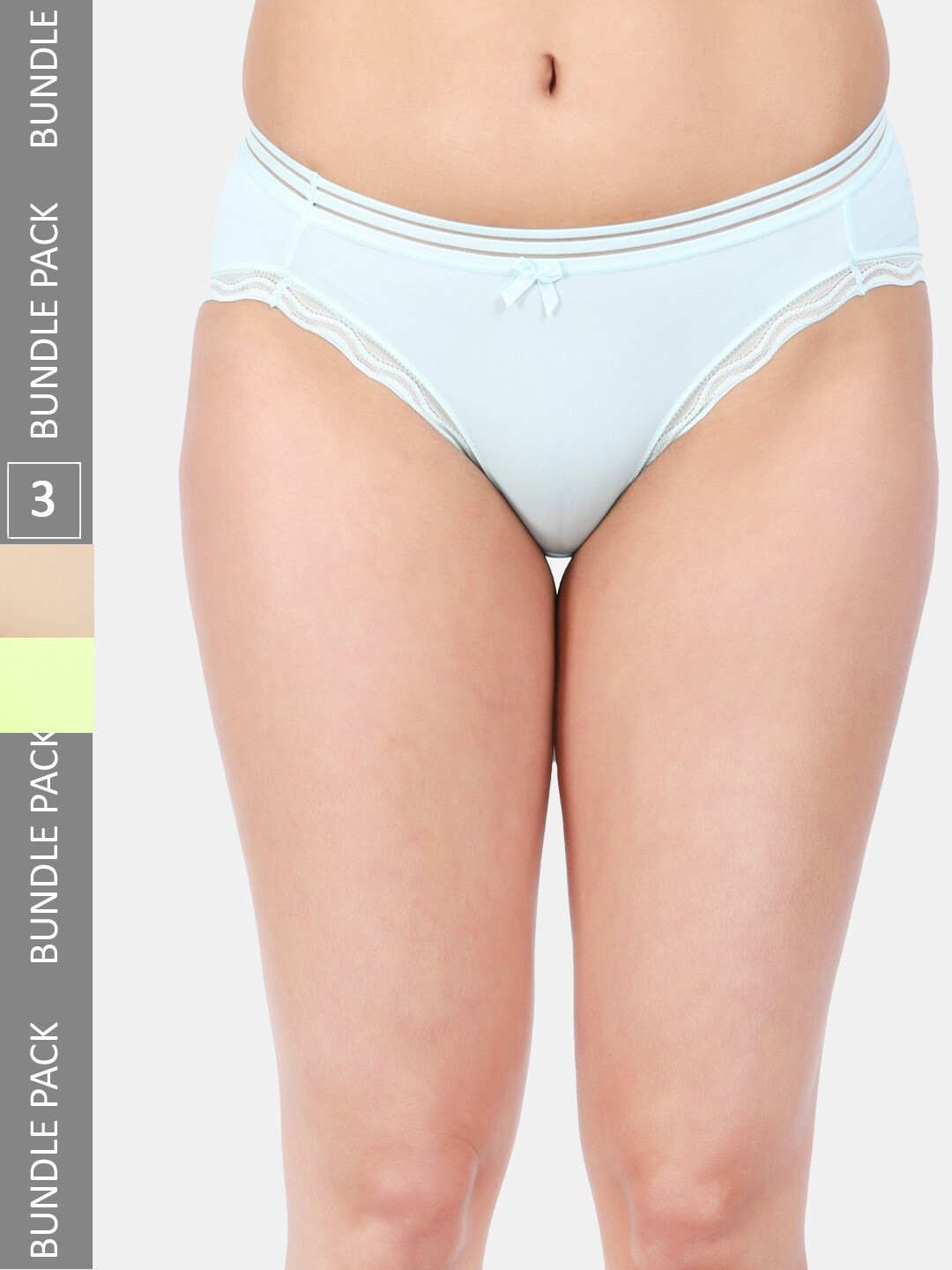 

Amour Secret Women Pack Of 3 Anti-Bacterial Bikini Briefs, Blue