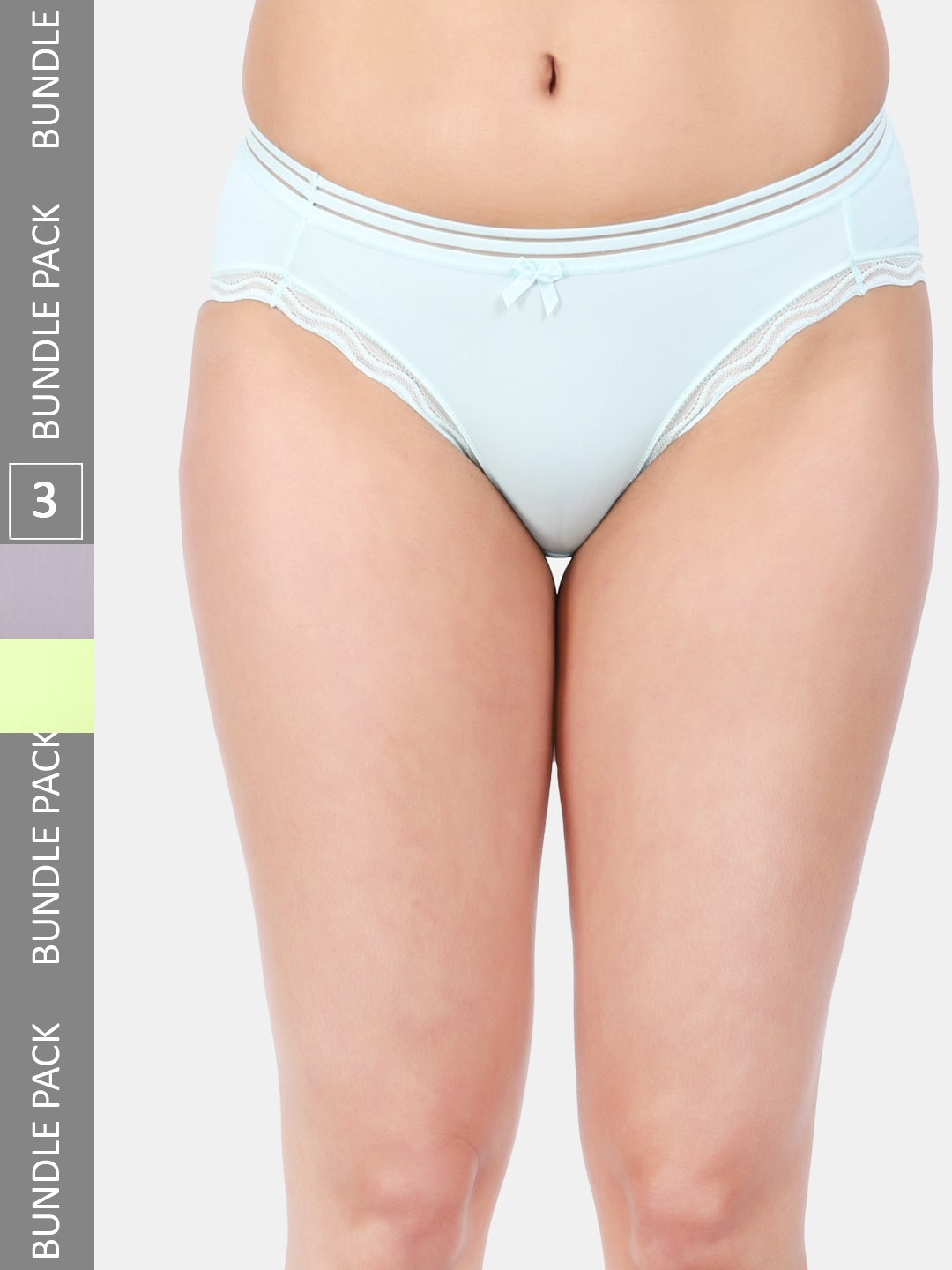 

Amour Secret Women Pack Of 3 Anti-Bacterial Bikini Briefs, Green