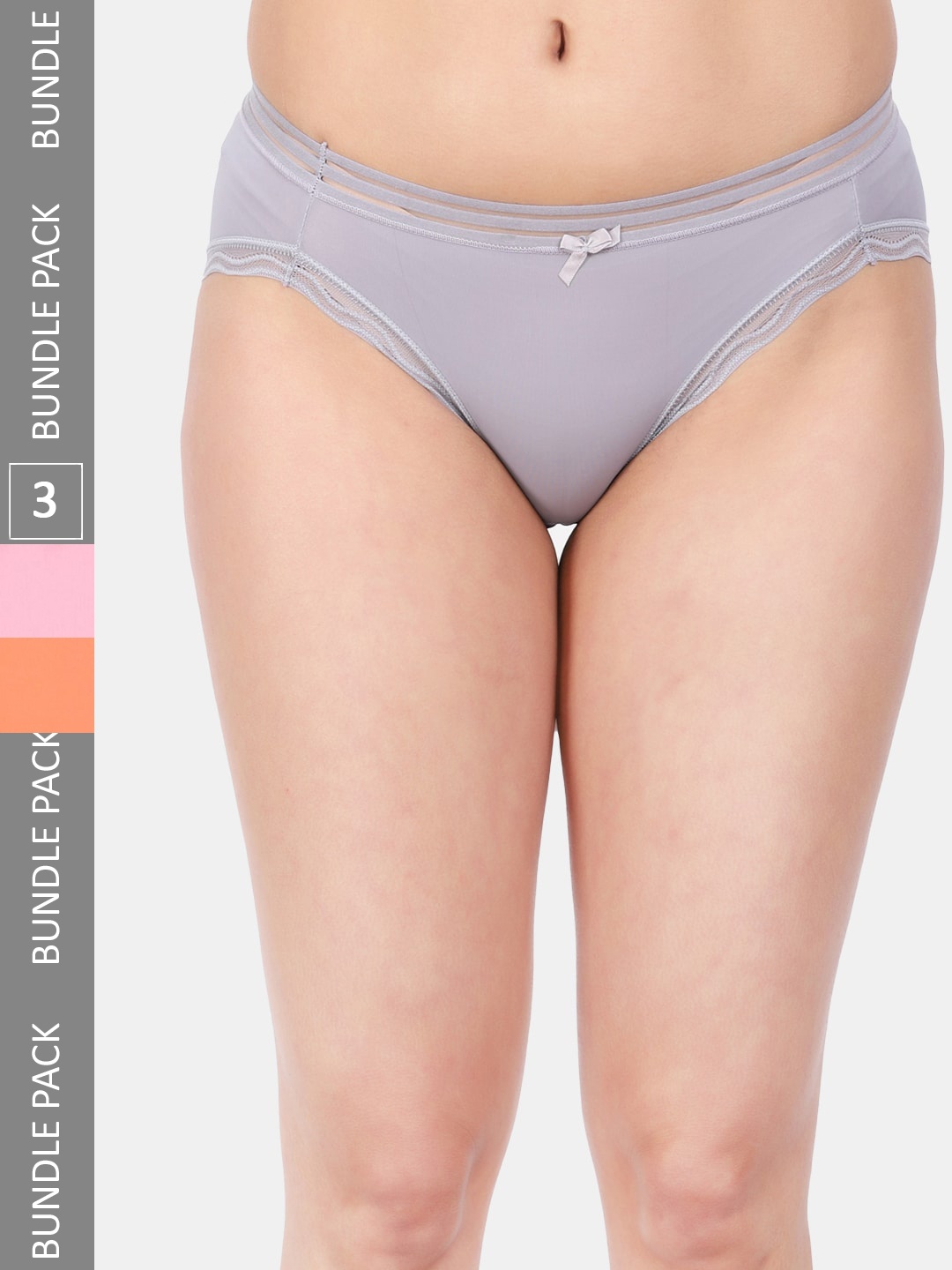 

Amour Secret Women Pack Of 3 Anti-Bacterial Bikini Briefs, Pink