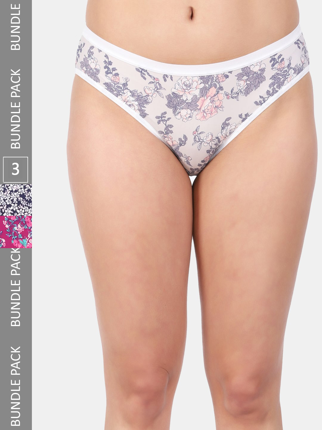 

Amour Secret Women Pack Of 3 Printed Anti-Bacterial Bikini Briefs, Purple