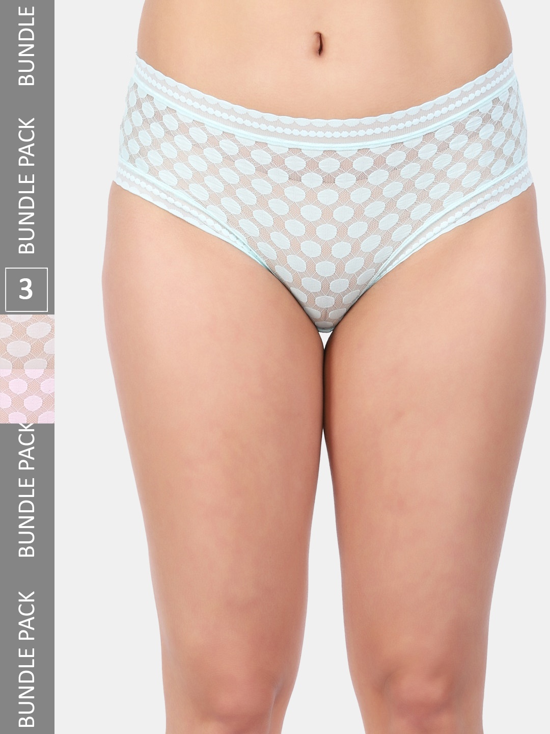 

Amour Secret Pack Of 3 Self-Designed Anti-Bacterial Mid-Rise Hipster Modal Briefs, Green