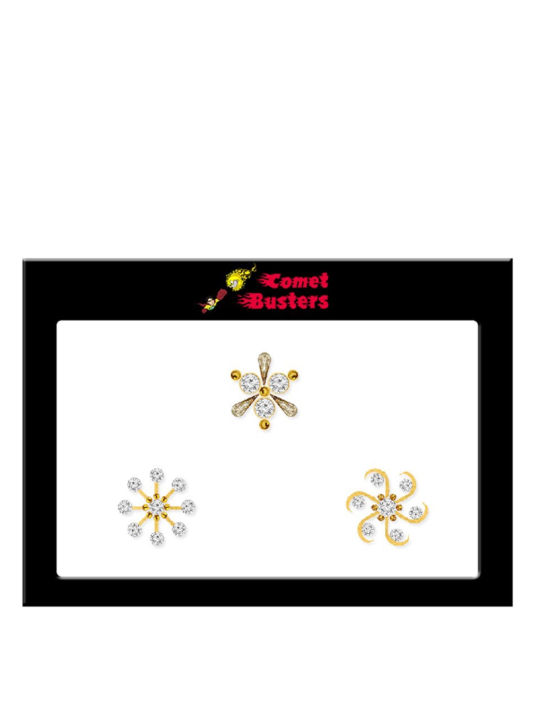 

Comet Busters 3Pcs Beautiful Nose Studs Stick Ons Self Adhesive Fake Nose Studs, Gold