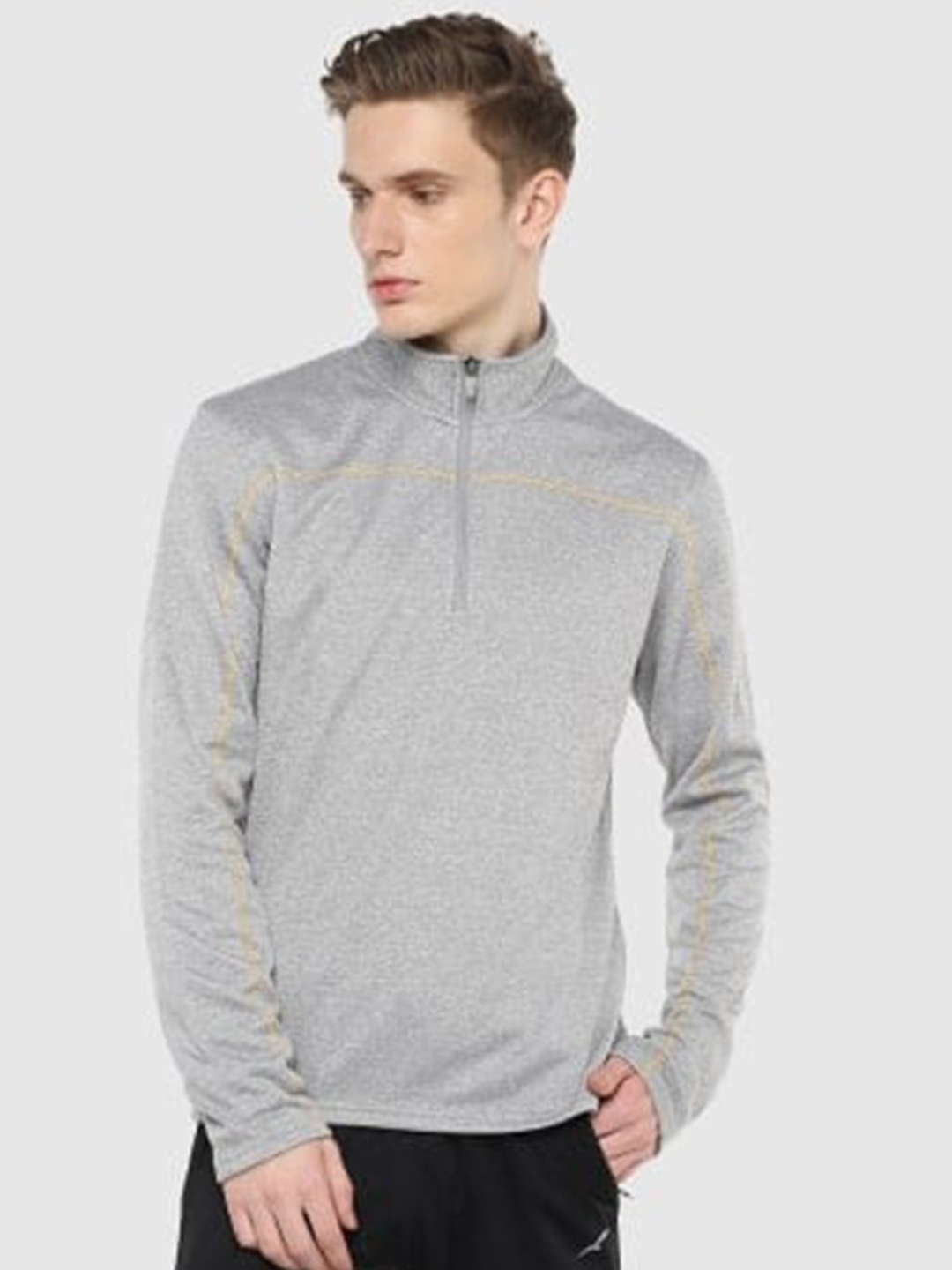 

FURO by Red Chief High Neck Long Sleeve T-shirt, Grey melange