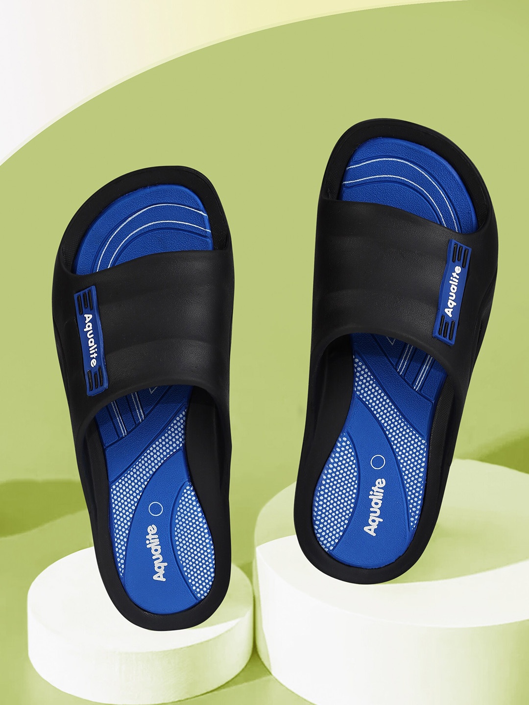 

Aqualite Men Printed Synthetic Sliders, Blue