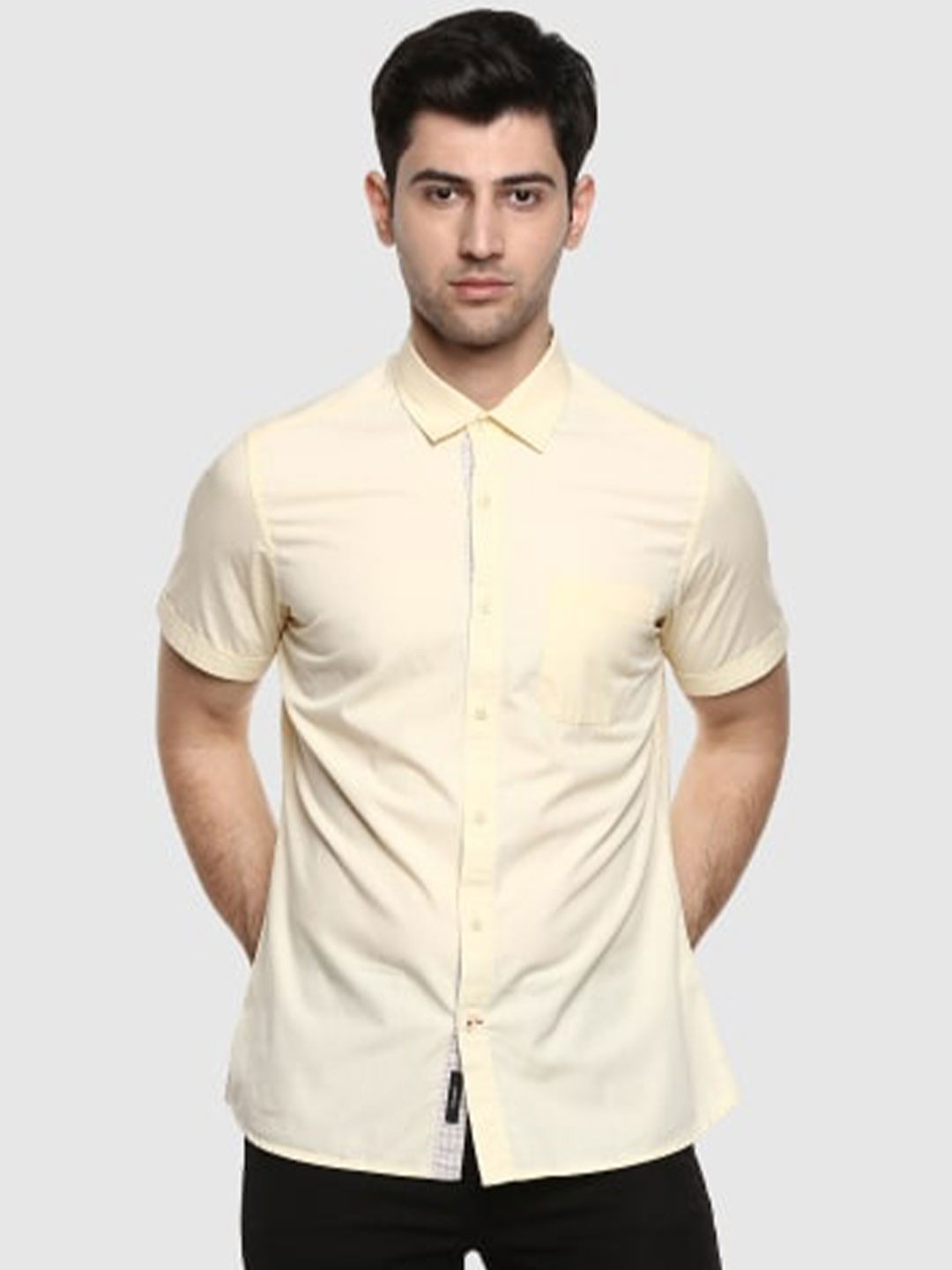 

Red Chief Slim Fit Cotton Casual Shirt, Yellow