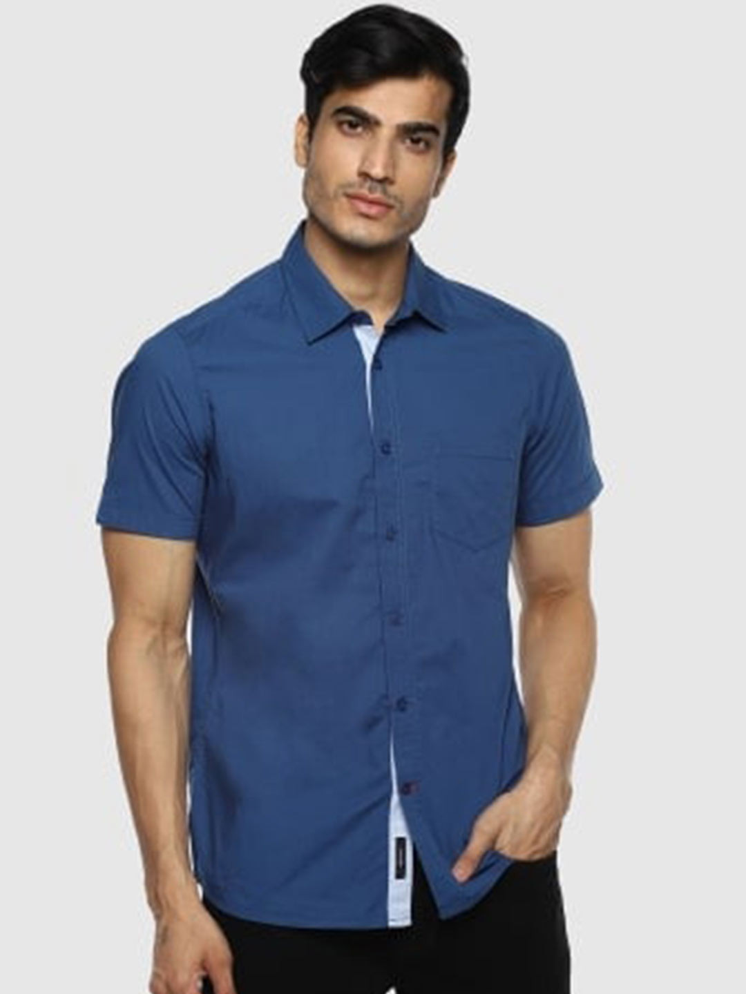 

Red Chief Slim Fit Cotton Casual Shirt, Blue