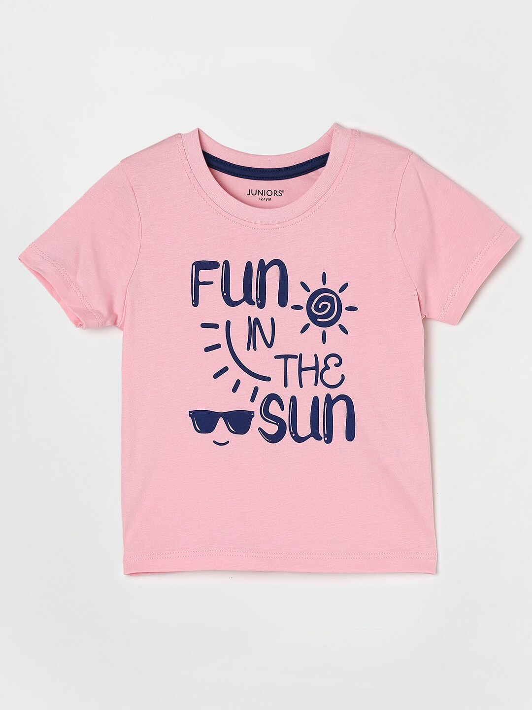 

Juniors by Lifestyle Boys Typography Printed Pure Cotton T-shirt, Pink