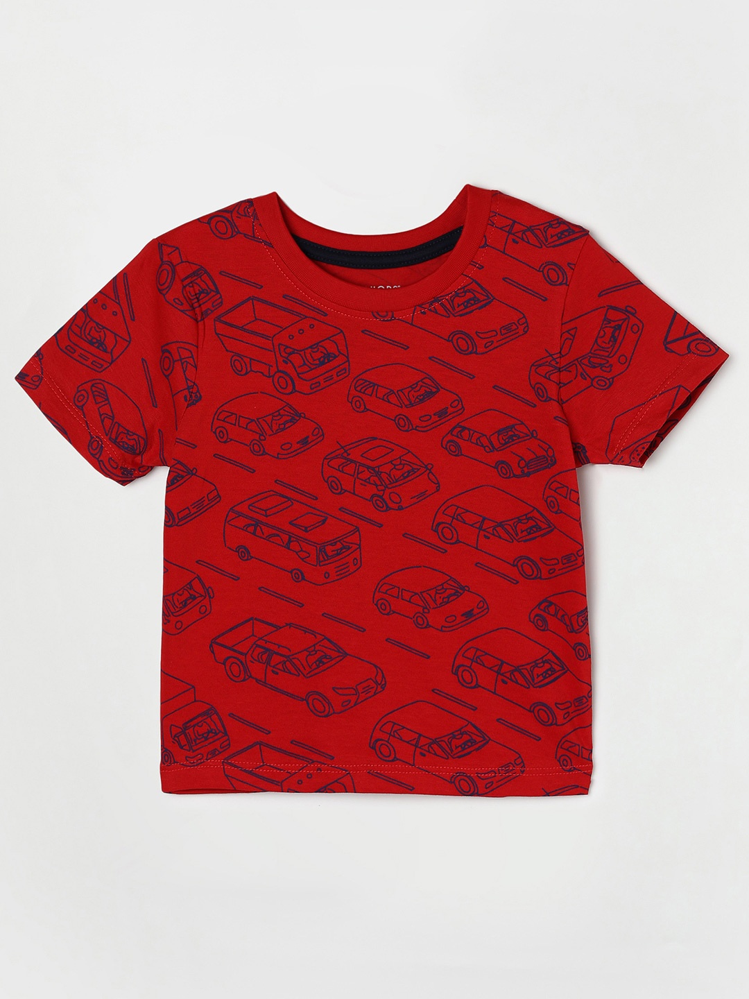 

Juniors by Lifestyle Boys Conversation Printed Round Neck Pure Cotton T-shirt, Red