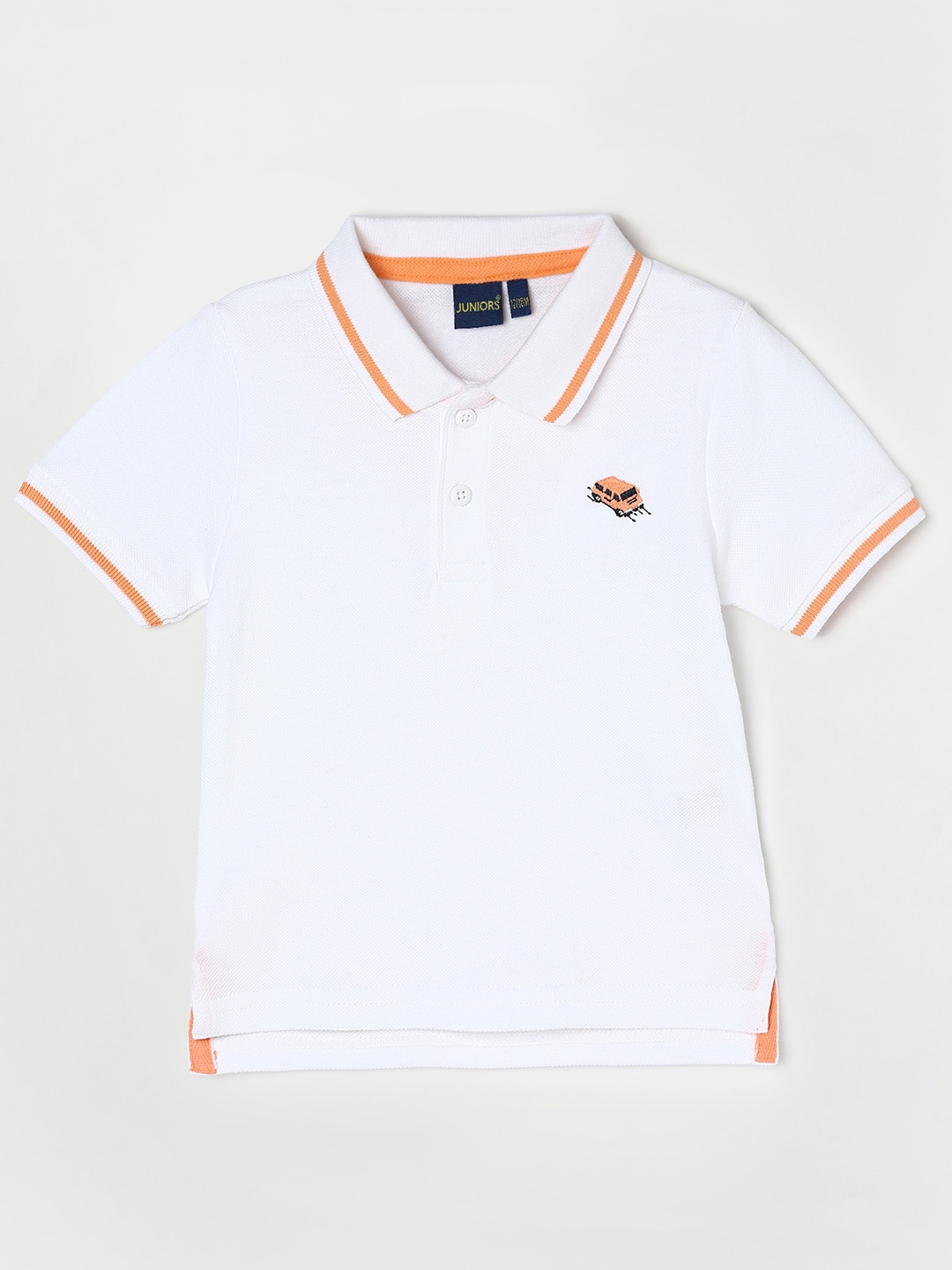 

Juniors by Lifestyle Boys Polo Collar Pure Cotton T-shirt, White
