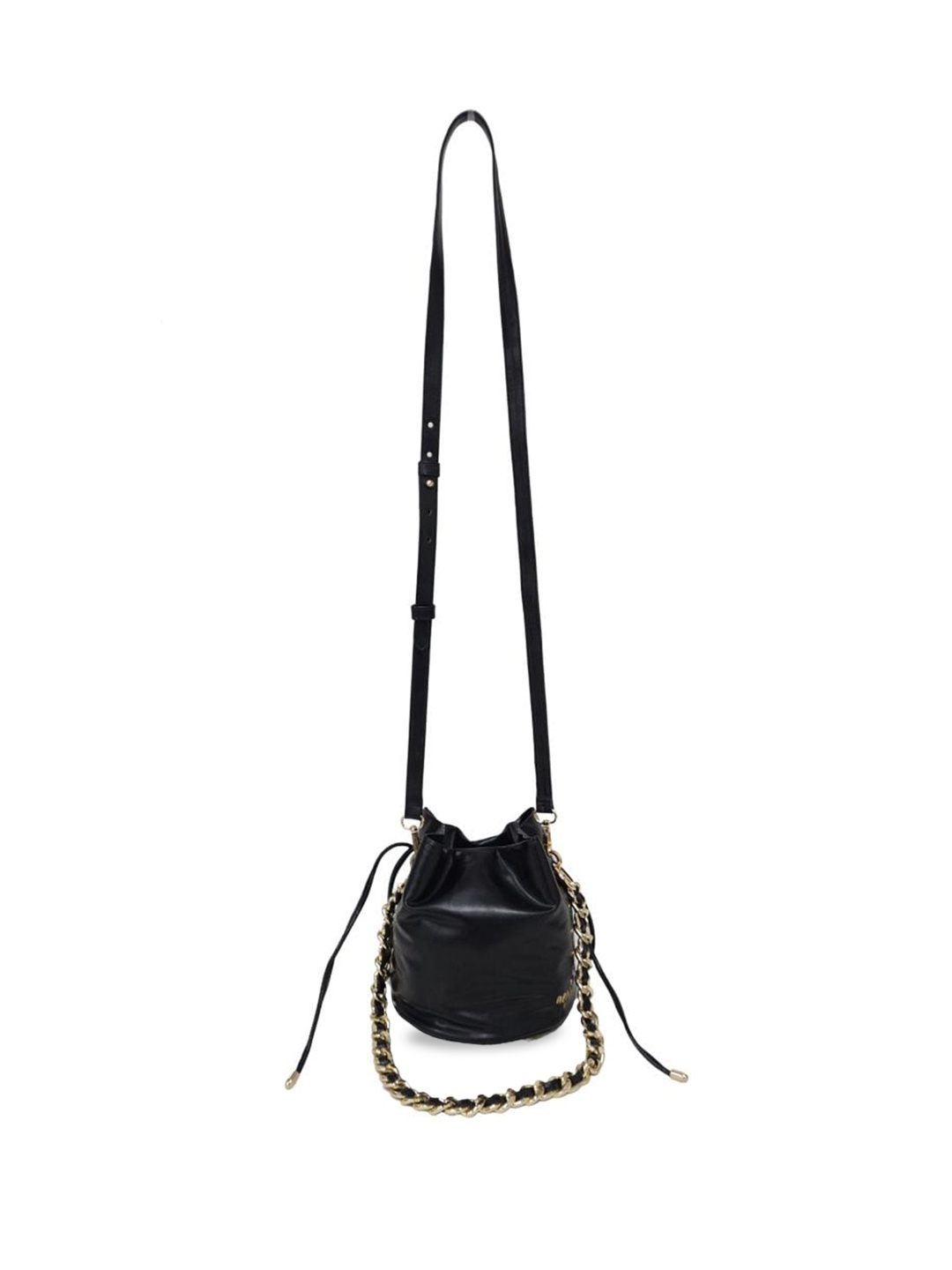 

Aegte Potli Bag with Convertible Chain Strap & Long Sling Carry Belt, Black