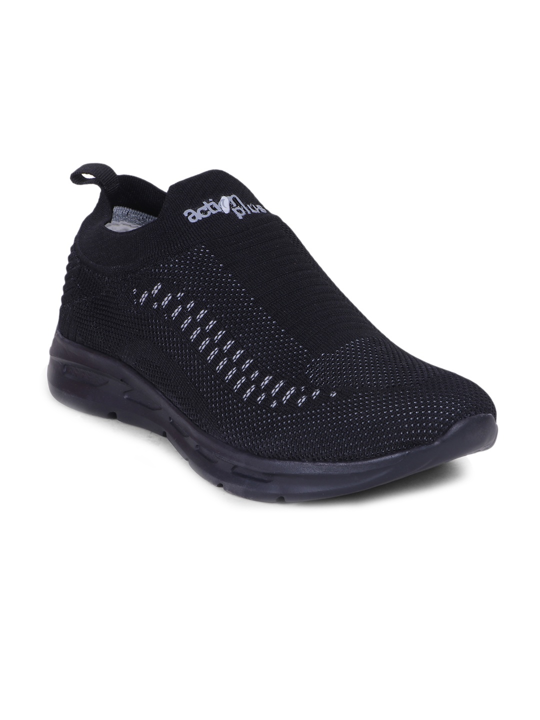 

Action EVA Flotter Men Woven Design Slip-On Sneakers, Black
