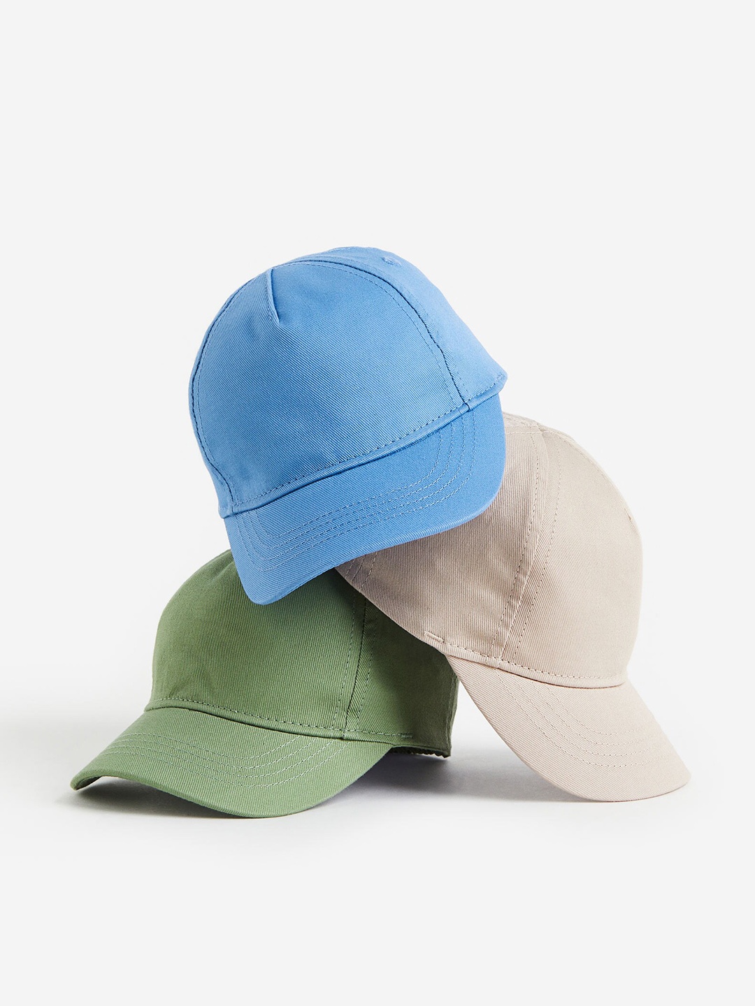 

H&M Boys 3-Pack Caps, Beige