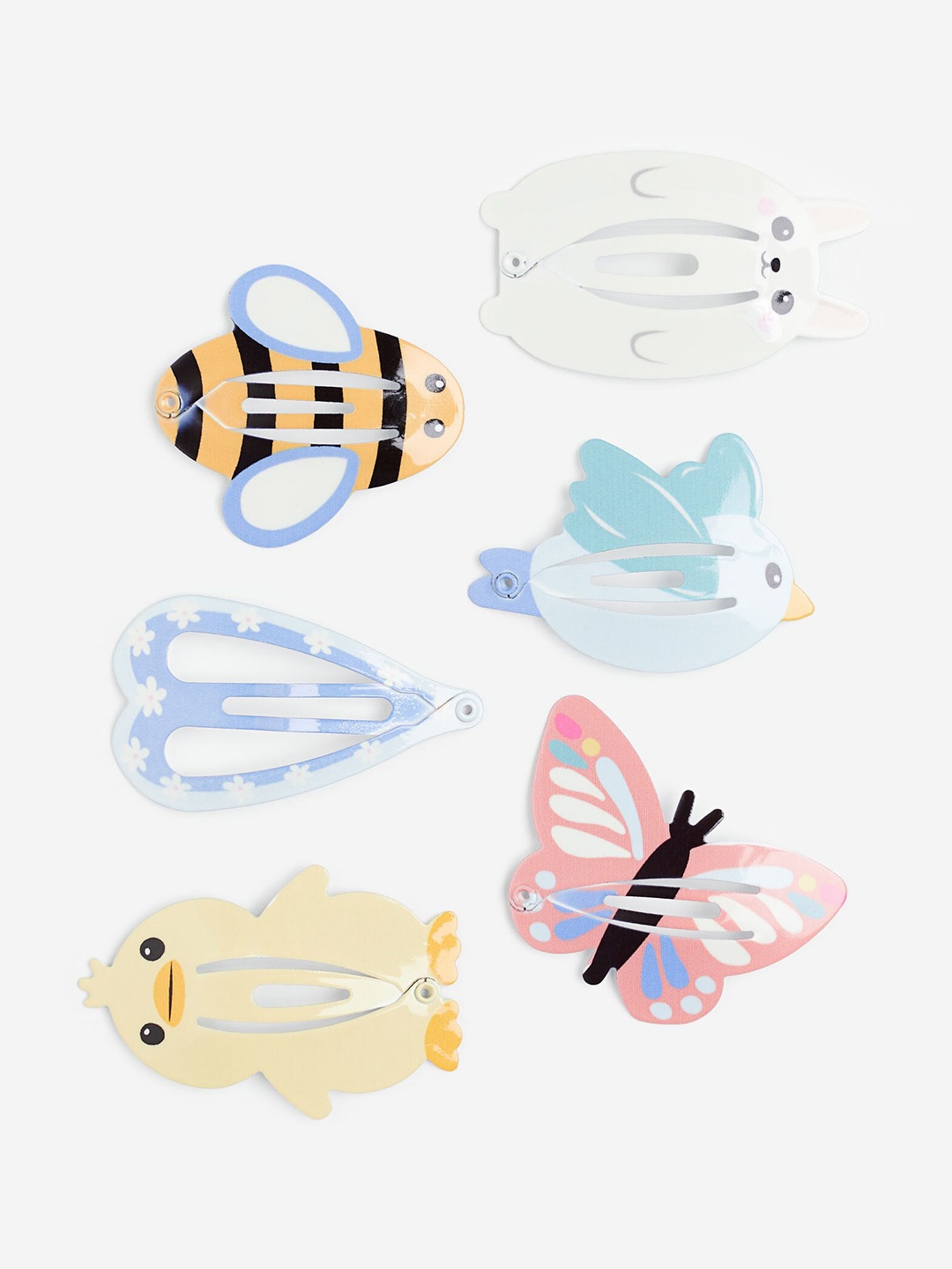 

H&M Girls 6-Pack Hair Clips, Pink