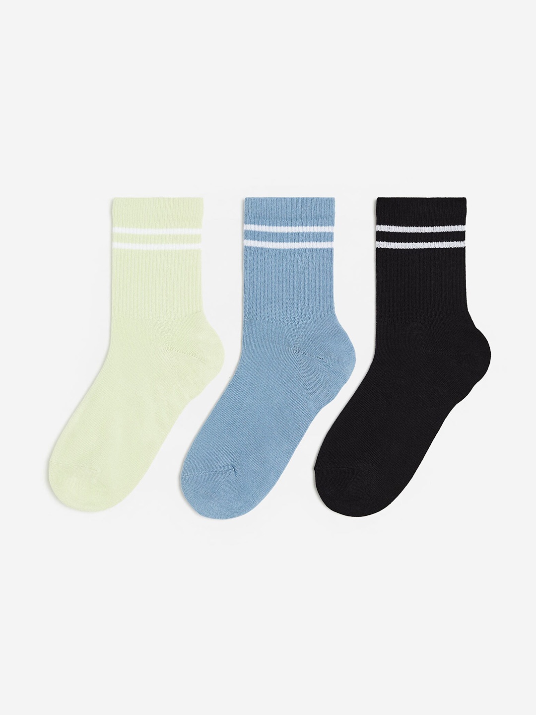 

H&M Girls 3-Pack DryMove Sports socks, Black