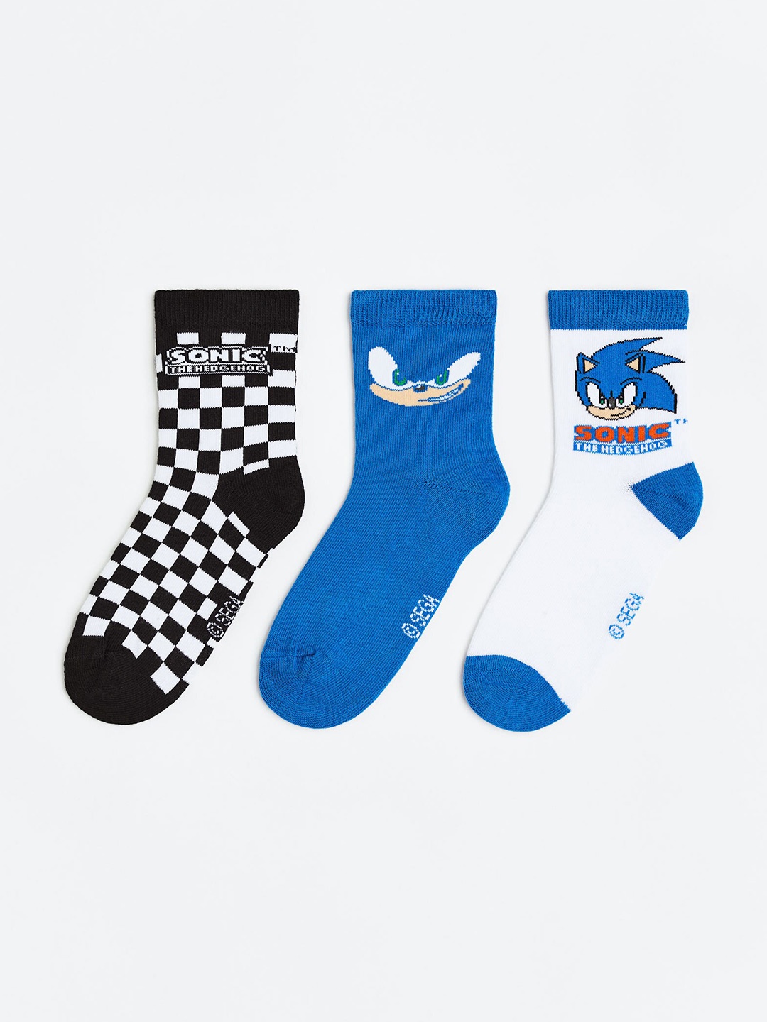 

H&M Boys 3-Pack Motif-Detail Socks, Blue