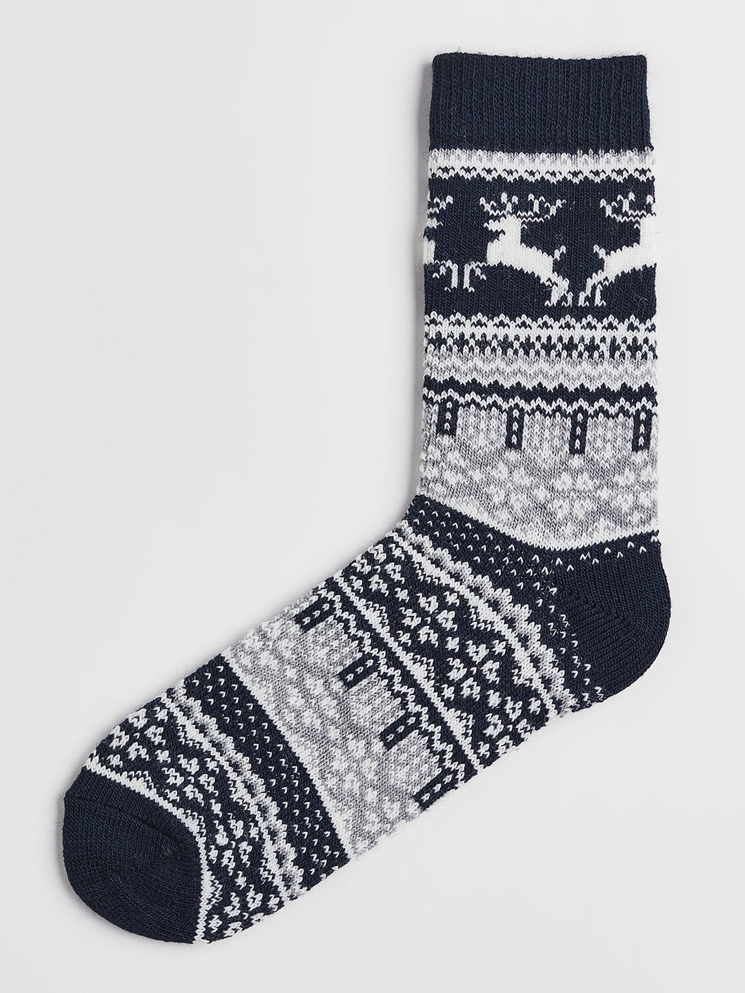 

H&M Men Wool-Blend Socks, Blue
