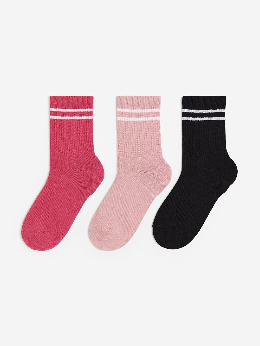 

H&M Girls 3-Pack DryMove Sports Socks, Black