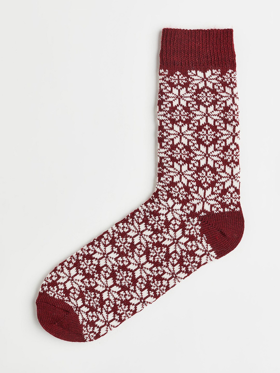 

H&M Men Wool-Blend Socks, Red