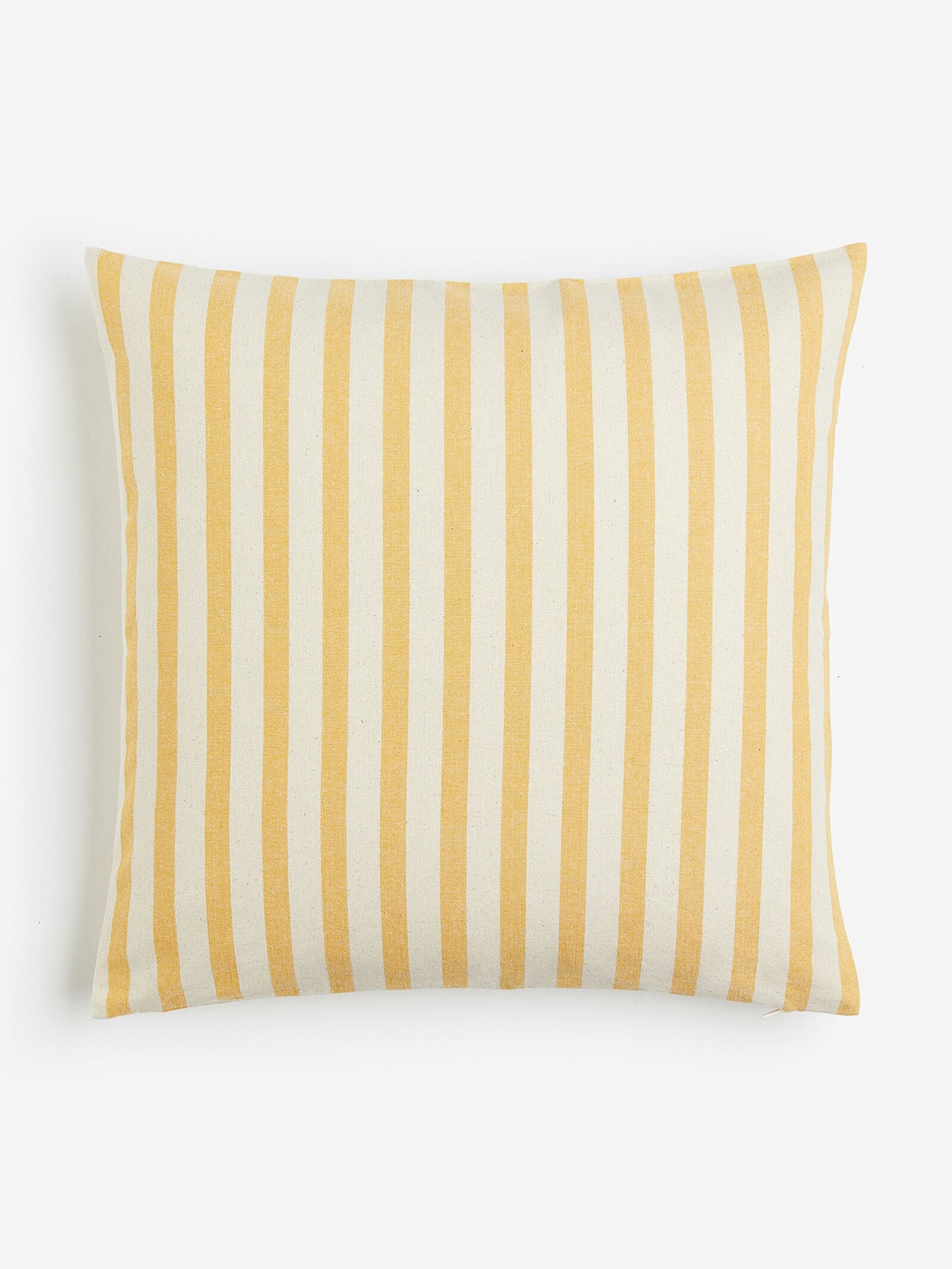 

H&M White & Yellow Striped Pure Cotton Cushion Cover
