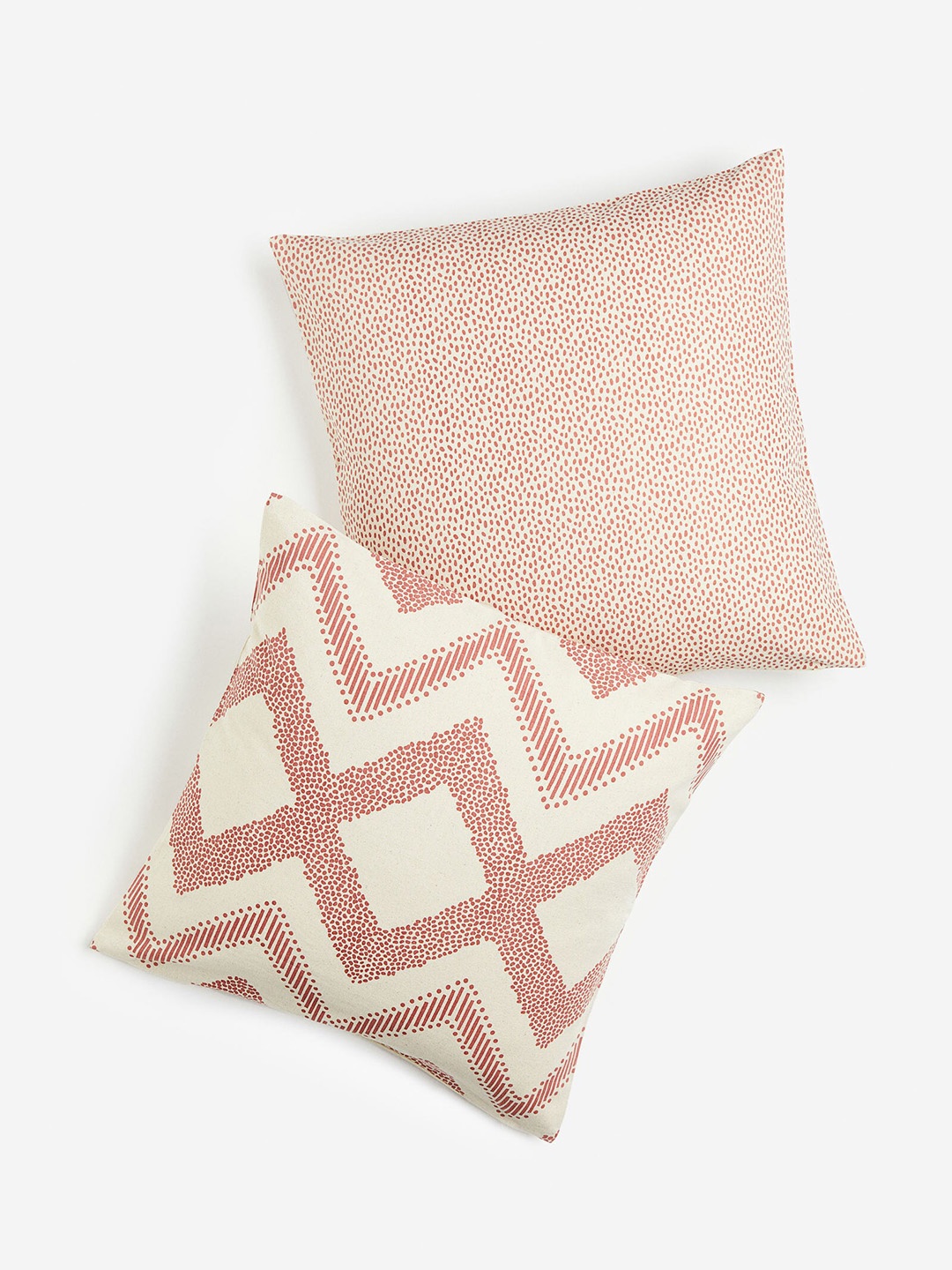 

H&M Beige & Pink 2-Pack Cotton Canvas Cushion Covers