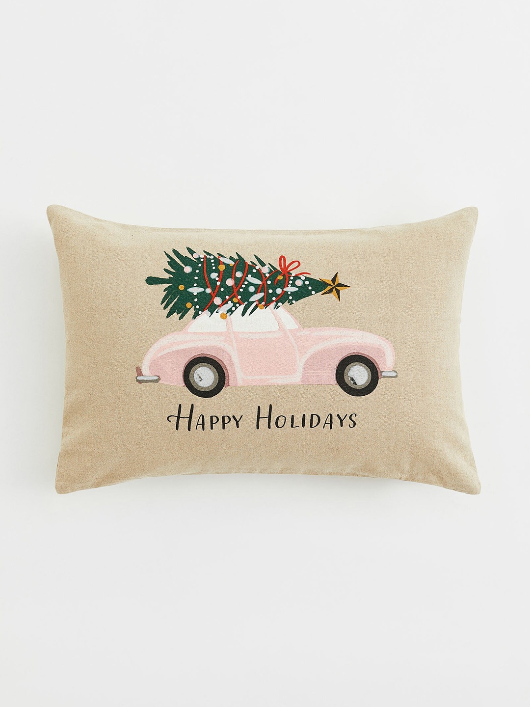 

H&M Beige Linen-Blend Cushion Cover