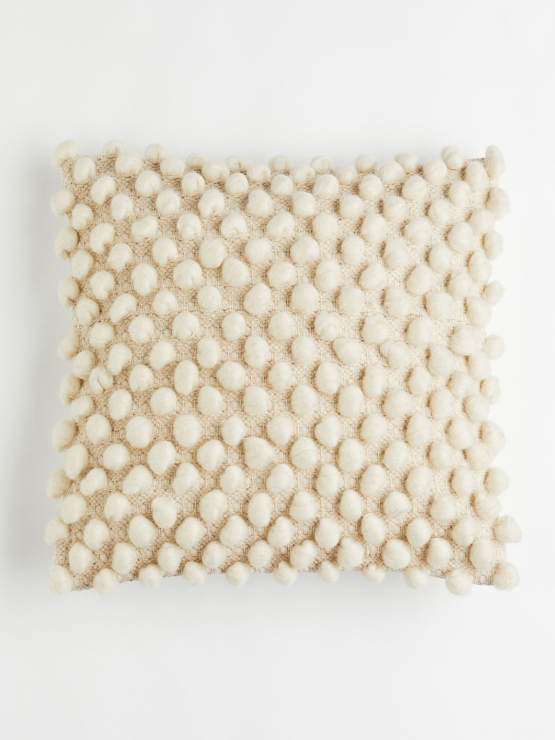 

H&M Beige & White Wool-Blend Cushion Cover