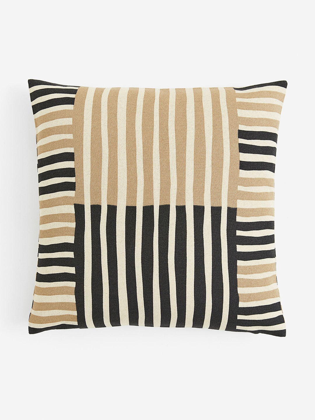 

H&M Beige & Black Patterned Cushion Cover