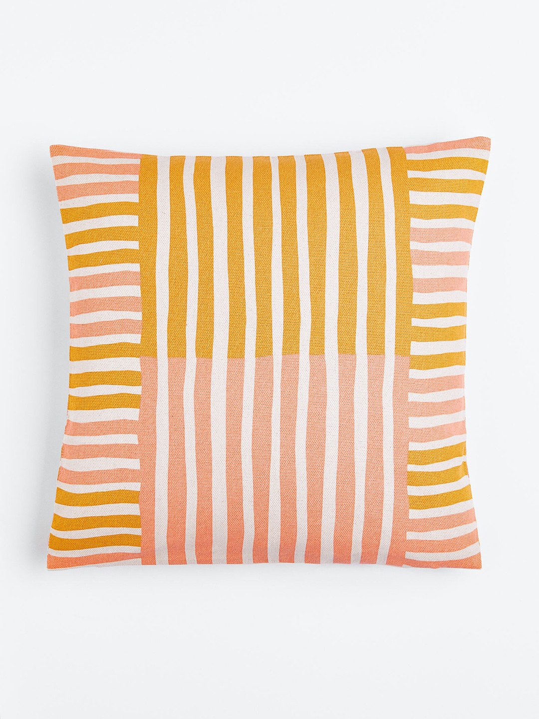 

H&M Pink & Yellow Patterned Cushion Cover