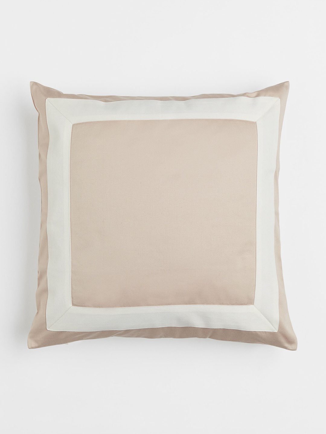

H&M Beige & White Cotton Twill Cushion Cover