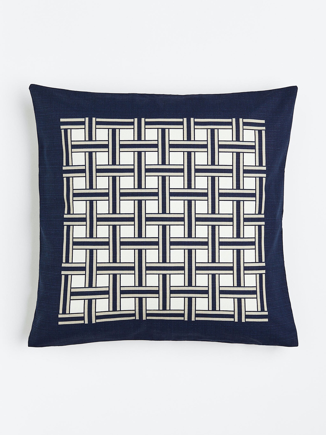 

H&M Blue & White Patterned Cushion Cover