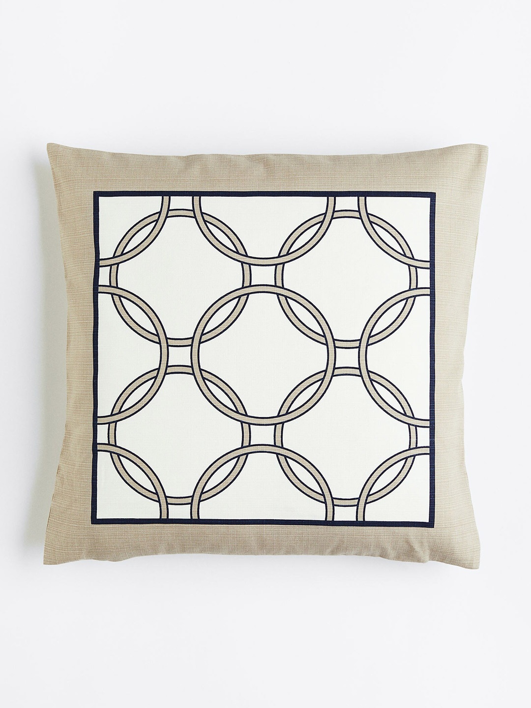 

H&M Beige & Black Print-Motif Cushion Cover