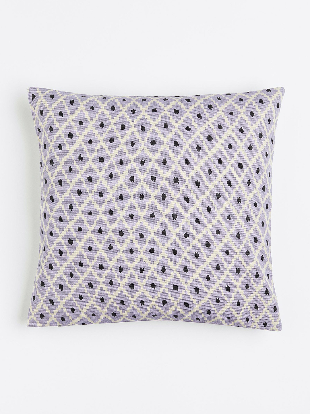 

H&M Purple & White Patterned Cotton Cushion Cover