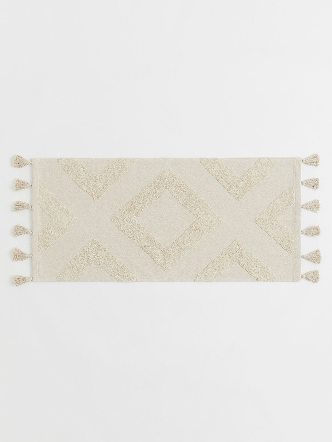 

H&M Tasselled Bath Mat, Beige