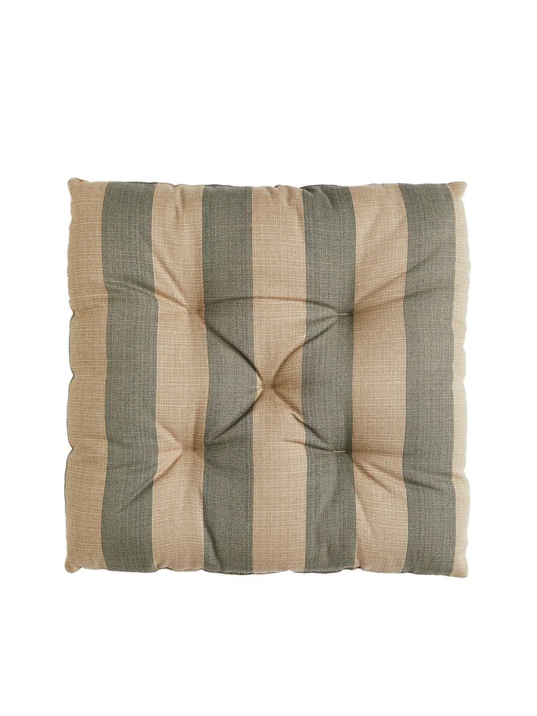 

H&M Beige & Brown Striped Cotton Seat Cushion