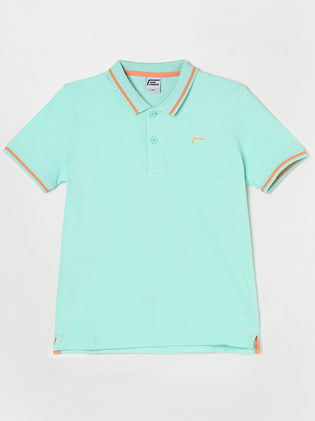 

Fame Forever by Lifestyle Boys Polo Collar Cotton T-shirt, Green